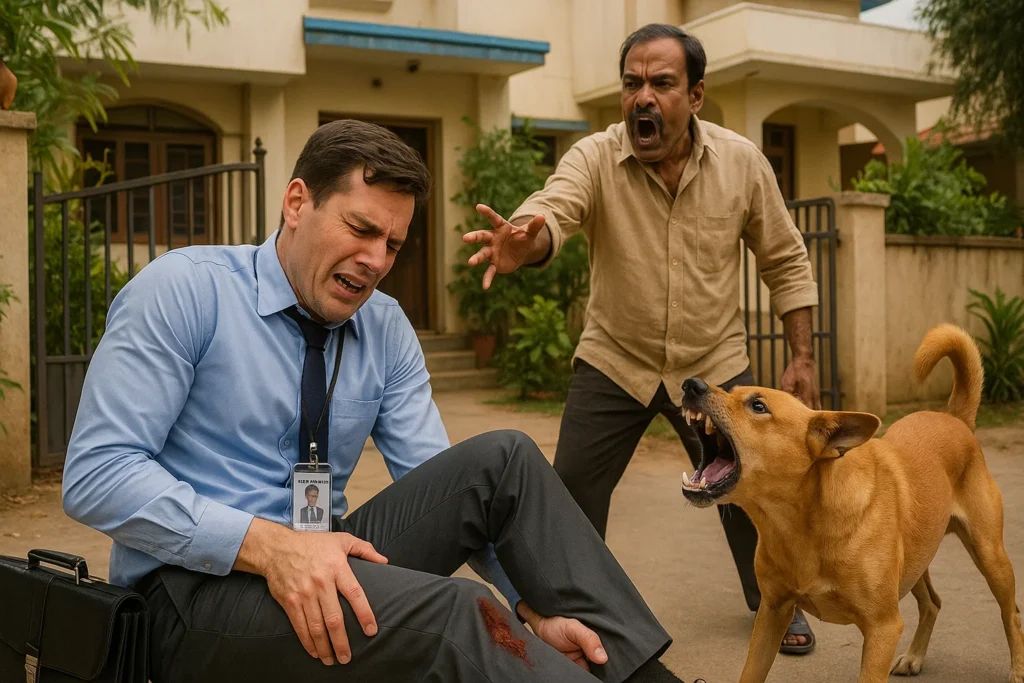 Dog Attacks Bank Agent Who Accidentally Went to the Wrong Home for Debt Recovery