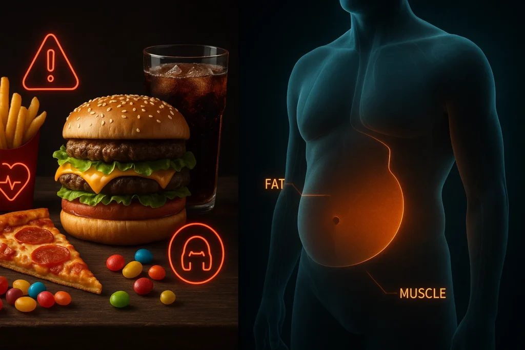 Why Eating Junk Food Daily Increases Fat, Weakens Muscles, And Damages Energy Levels Gradually